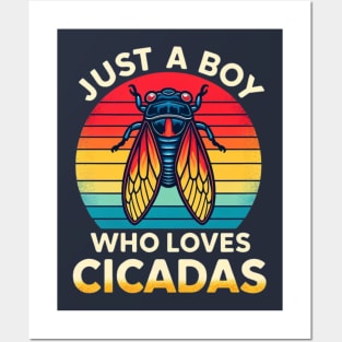 Just a Boy Who Loves Cicadas Posters and Art
